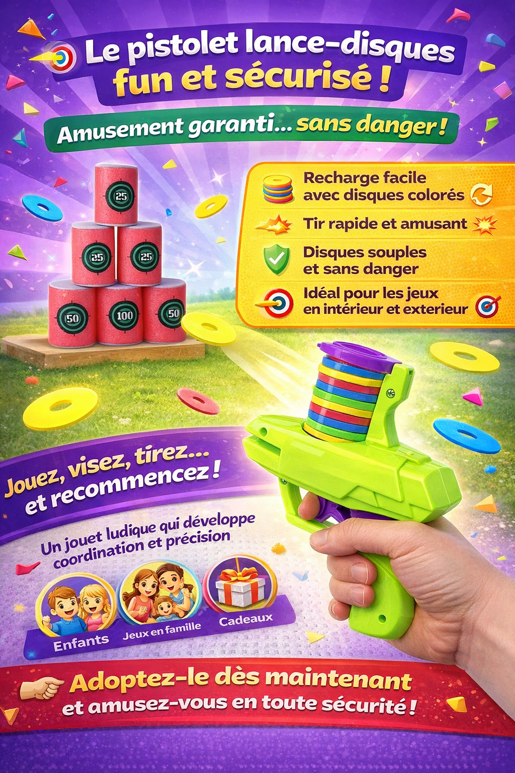 Pistolet lance disque