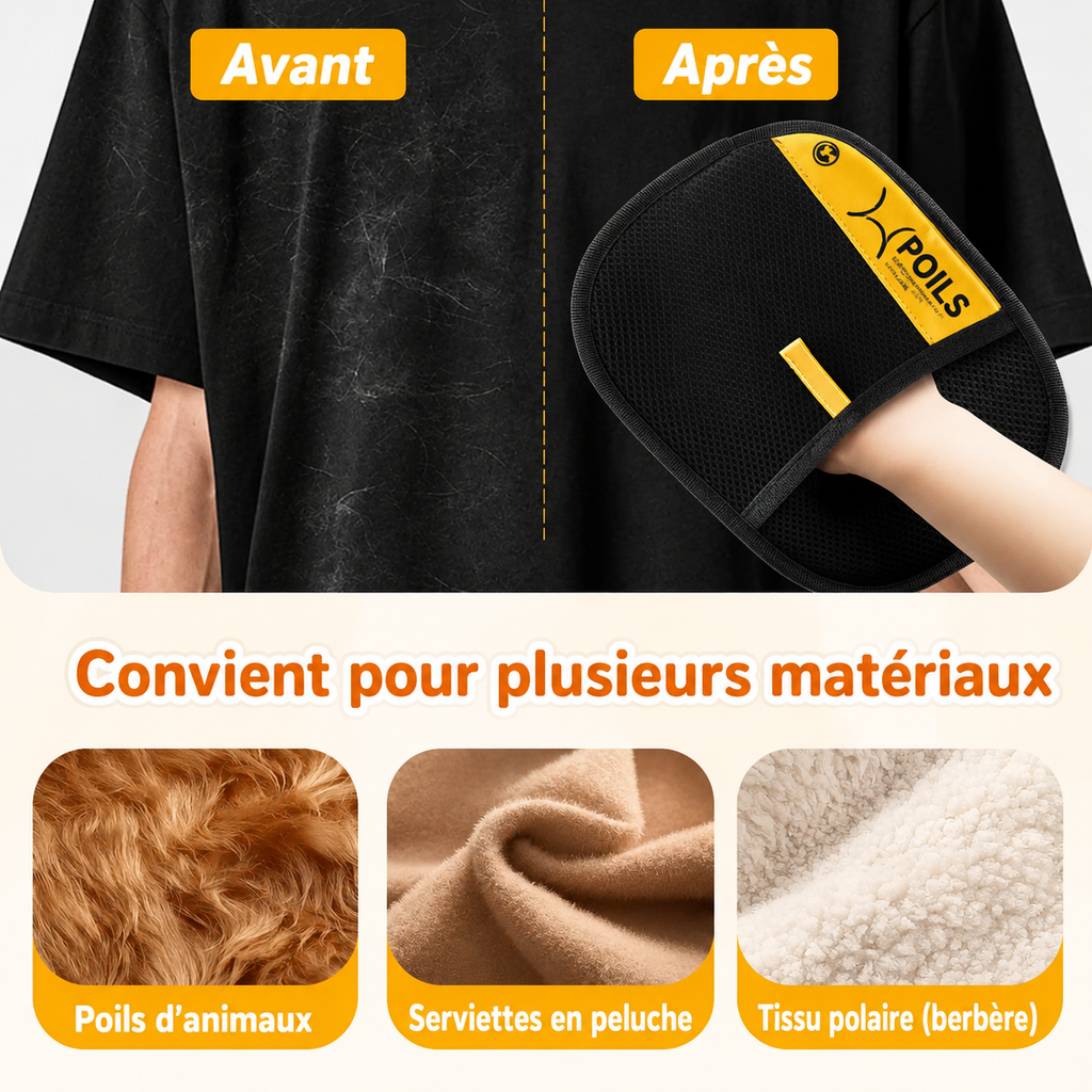 Gant anti-poils