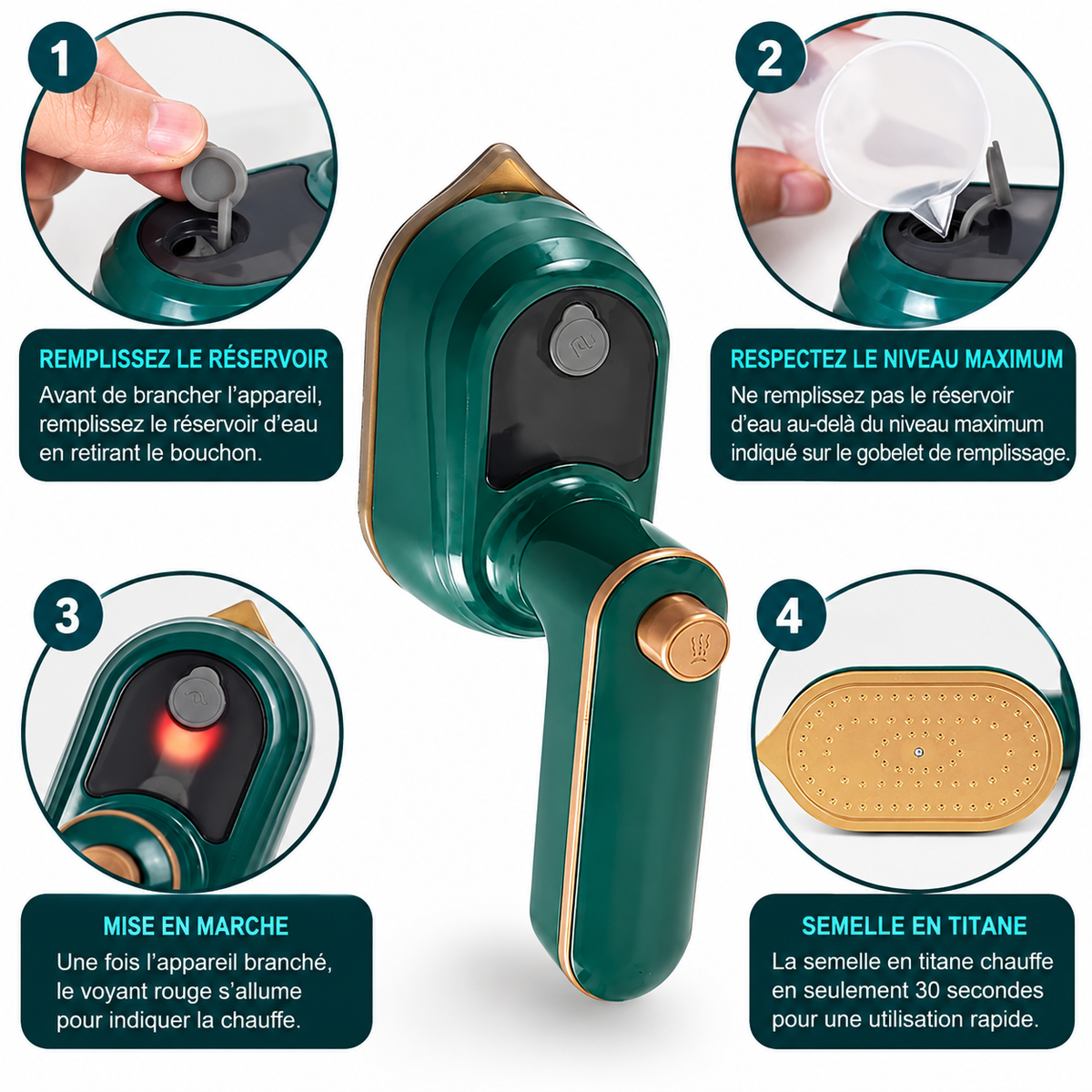 Vapora™ – Mini Fer Vapeur Portable