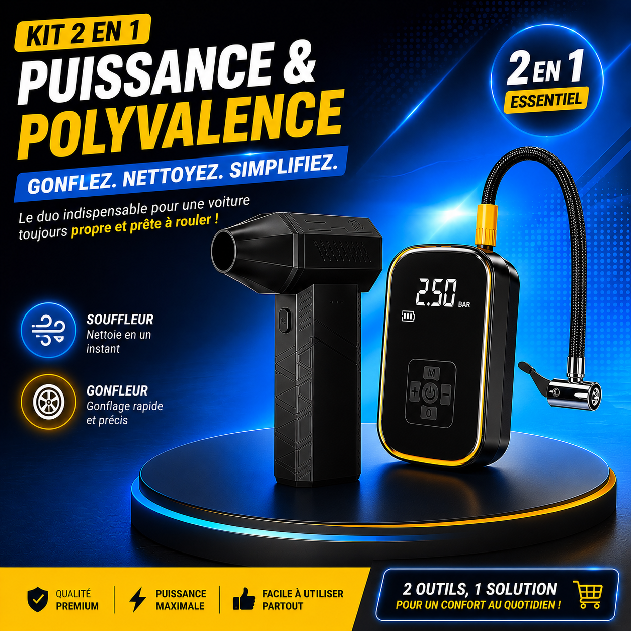 PACK DUO : SOUFFLEUR + GONFLEUR
