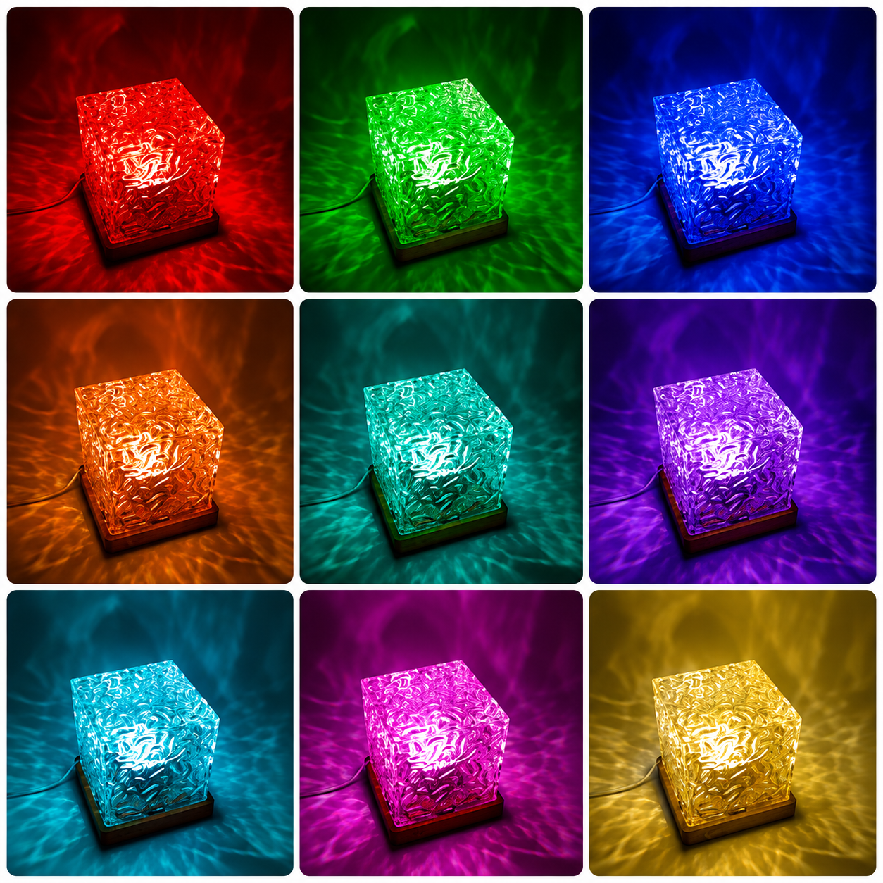 Lampe d’ambiance cube LED