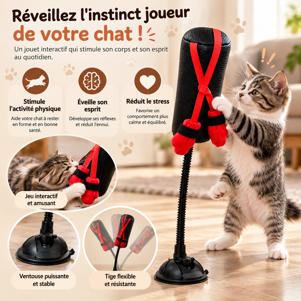 PawBox™- Sac de boxe pour chat
