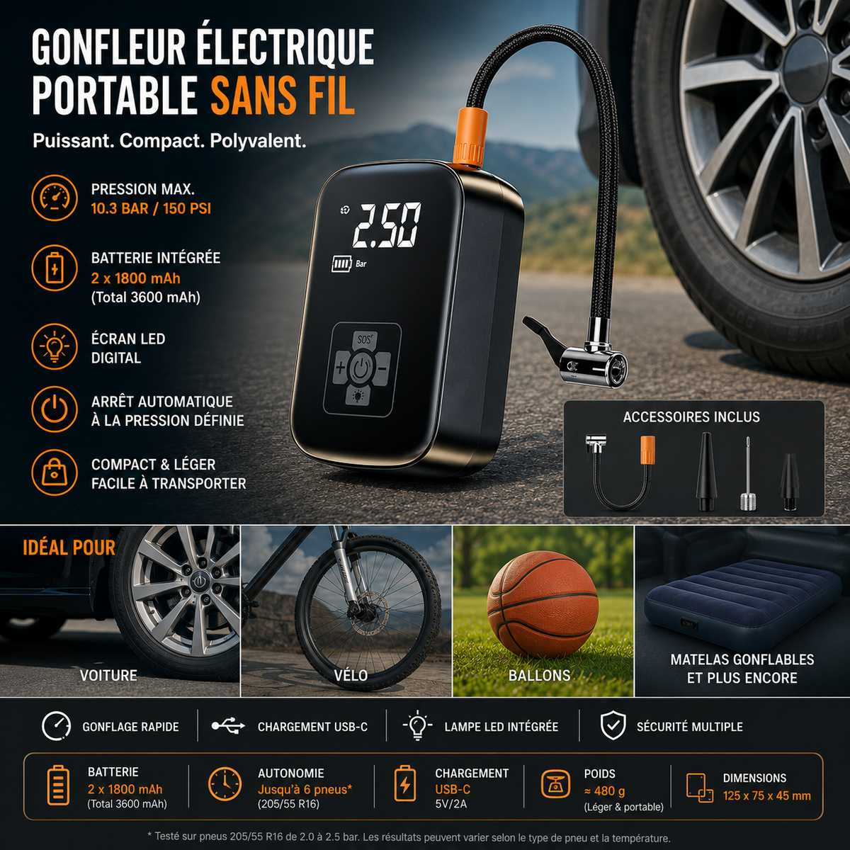 AirBoost™ – Gonfleur Portable