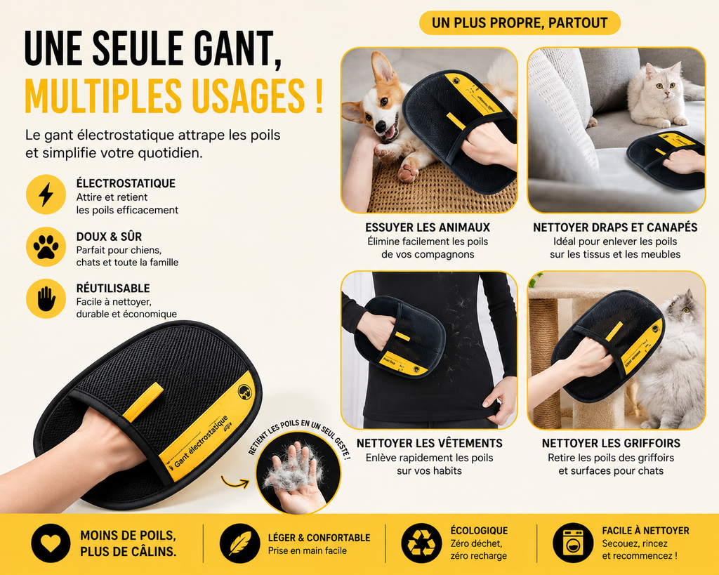 Gant anti-poils